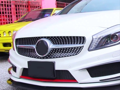 MERCEDES W117 CLA IÇIN UYUMLU 2013-2015 CLA IÇIN UYUMLU DIAMOND PANJUR - GRI